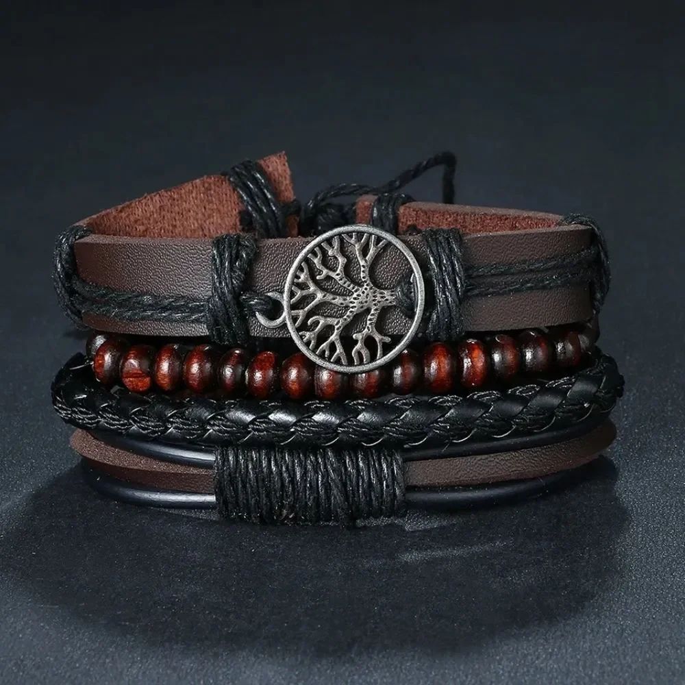 Leather Tree of Life Bracelet Set - Picture 7 of 7